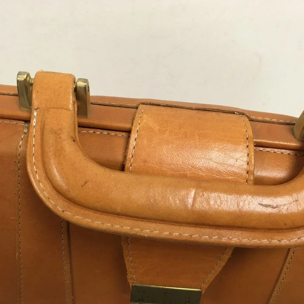 Tweeds belting leather briefcase doctors lawyer bag new Vintage